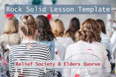 two women standing next to each other with the words rock solid lesson template on them