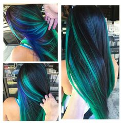 So pretty Streak Dyed Hair, Hair Color Idea, Mermaid Hair Color, Hair Color Crazy, Hair Dye Colors, Mermaid Hair, Grunge Hair