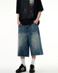 Casual Mid-rise Faded Bottoms, Urban Style Faded Bottoms With Frayed Hem, Urban Style Medium Wash Bottoms With Frayed Hem, Urban Medium Wash Bottoms With Frayed Hem, Casual Distressed Jean Shorts For Streetwear, Urban Bottoms With Frayed Hem In Dark Wash, Urban Style Dark Wash Bottoms With Frayed Hem, Urban Dark Wash Bottoms With Frayed Hem, Dark Wash Wide Leg Jean Shorts For Streetwear