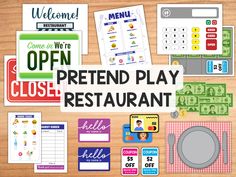 the pretend play restaurant is open for business