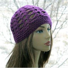 Charity Crochet, Boho Beanie, Crochet Newsboy Hat, Womens Beanie, Juliet Cap, Summer Beanie, Lace Hat, Lacy Crochet, Crochet Summer Hats