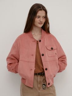 Women's Old Money Crop Suede Jacket
Features：

 	Product ID:SJ0106
 	Material:Polyester,Elastane
 	Season:Spring,Autumn,Winter
 	Color:Light Pink,Brown

Size Chat： Suede Jacket Women, Suede Blazer, Men Suede, Winter Color, Pink Jacket, Winter Colors, Suede Jacket, Pink Brown, Blazers For Women