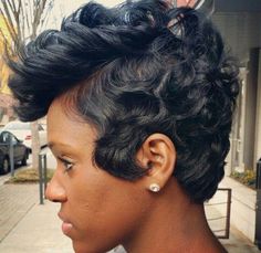 Soft and natural Voice Of Hair, Ladies Hairstyles, Short Black Hair, Short Hair Ideas, Short Stack, Short Bobs, Cut Life, Pixie Styles, Short Sassy Hair