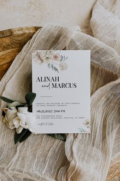 the wedding stationery was done with greenery and calligraphy for an elegant touch