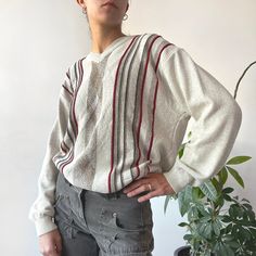 Vintage 90's Unisex Oversized Baggy Geometric Abstract Argyle Pattern Chunky Knit Jumper Ugly Sweater Dark Academia Grandpacore Grandma Style Size L condition: 9/10 size: L model is size UK8/EU36/S and is 173 cm tall (5.7ft) the item is preloved/vintage so some signs of natural wear and age might appear we ship from Poland! ✨ Oversized Vintage Sweater For Layering, 90s Style Relaxed Fit Fall Sweater, 90s Oversized Fall Sweater, Sweater Dark Academia, Retro Crew Neck Sweater With Argyle Pattern, Oversized Brown Vintage Sweater, Winter Cotton Argyle Sweater, Brown Long Sleeve Argyle Sweater, Vintage Argyle Sweater