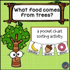 what food comes from trees? a pocket chart sorting activity