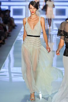 Mint Dress, Chiffon Dress Long, Chiffon Gown, Trending Dresses, Drop Waist, Silk Chiffon, Winter Style, Fashion Week Spring, Dream Dress