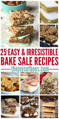 25 easy and irresistiblely bake sale recipes that are perfect for the whole family