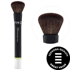 An all-in-one multitasking face brush, designed for flawless diffusion of any texture, from liquids to creams to powders. Brush Formulation: All Formulas Brush Coverage: Buildable Bristle Type: SyntheticWhat Else You Need to Know: This is an all-in-one multitasking face brush, designed for flawless diffusion of any texture, from liquids to creams to powders. It is the ultimate face brush to perfect your entire makeup with just one brush. Face Brush, Sephora Collection, Sephora, Texture, Makeup