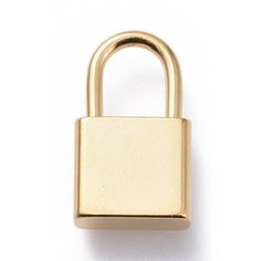 a gold padlock on a white background