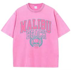 Elevate your casual style with this trendy cotton t-shirt featuring a washed finish and stylish Malibu Beach letter print. Designed for comfort and ease, this loose-fit tee offers a relaxed silhouette perfect for everyday wear. Pair it with your favorite jeans or shorts for a chic, effortless look. Ideal for adding a touch of laid-back fashion to your wardrobe. Available in various sizes for a perfect fit. Holiday Sunglasses, Fur Coat Men, Beach Sport, Inflatable Float, Malibu Beach, Malibu Beaches, New Mens Fashion, Fashion Themes, Metal Sunglasses