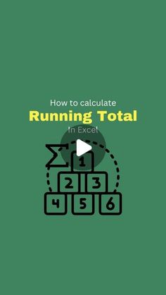 a green book cover with the title how to calculate running total in excel