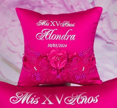 Magenta quinceanera tiara pillow Money Card Box, Quinceanera Bouquet, 15 Candles, Quinceanera Tiaras, Cake Knife Set, Quinceanera Cakes, Color Fucsia, Color Magenta, Money Cards