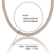 How to make a statement? With the Miami 10mm Prong Setting Cuban Link Chain, that's how. This eye-catching necklace is perfect for those who want to inject a bit of luxury into their everyday look, or for those who want to turn heads on a night out.The necklace is made from high quality gold plated metal, and features a series of cubic zirconia stones in a prong setting. It's available in 18 inch and 22 inch lengths and three metal colors, so you can choose the one that best suits your look. If Rose Gold Curb Chain Necklace, Adjustable Round Crystal Chain Necklace, Crystal Chain Necklace With Adjustable Chain, Crystal Clavicle Chain Necklace, Round Tennis Necklace Chain As Gift, Cuban Link Chain, Cuban Link, Cool Suits, Link Chain