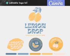 lemon drop specialty juice bar logo kit