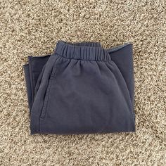 Nwt Originally $35 Comfortable Blue Bottoms With Pockets, Blue Cotton Pants With Built-in Shorts, Comfortable Blue Relaxed Fit Bottoms, Comfortable Relaxed Fit Blue Bottoms, Comfortable Blue Bottoms With Elastic Waistband, Comfortable Cotton Bottoms For Weekend, Cotton Shorts With Pockets For Lounging, Blue Cotton Bottoms For Weekend, Cotton Bottoms With Elastic Waistband For Weekend