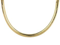 Moda Al Massimo™ 18k yellow gold over bronze necklace. Measures approximately 18 inches in length by 5/16 inches in width and has a lobster claw clasp. Classic Yellow Gold Necklace With Gold Clasp, Classic Gold Necklace With Gold Clasp, Formal Yellow Gold Chain Necklace With Gold Clasp, Yellow Gold Necklace With Gold Clasp, Gold-tone Necklaces With Gold Clasp For Formal Occasions, Formal Gold-tone Necklaces With Gold Clasp, Formal Gold-tone Necklace With Gold Clasp, Formal Necklace With Gold Clasp, Formal Round Necklaces With Gold Clasp