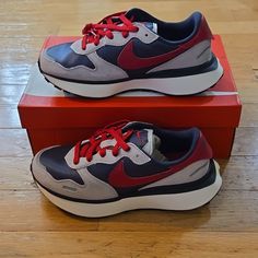 Nib Brand: Nike Size: 8.5 In Women's Color: Red, Blue & Grey Release Year 2023 Comfort And Cushioned Grey Women, Red And Grey, Sneakers Shoes, Woman Colour, Women's Sneakers, Womens Shoes Sneakers, Red Blue, Nike Shoes, Womens Sneakers