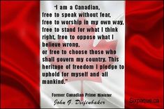 a canadian flag with the words i am a canadian, free to speak without fear