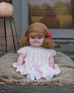 Cabbage Patch Doll Costume, Best Diy Halloween Costumes, Doll Halloween Costume, شال كروشيه, Doll Halloween