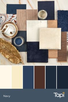 the color scheme is blue, brown, and white with an assortment of different colors