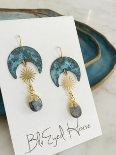 Labradorite Drops Handmade Crescent Brass Jewelry, Gold Moon-shaped Wire Wrapped Jewelry, Bohemian Moon Shaped Brass Jewelry, Artisan Gold Crescent Jewelry, Gold Moon-shaped Bohemian Jewelry, Adjustable Brass Sun And Moon Design Jewelry, Bohemian Moon Shaped Gold Jewelry, Bohemian Moon-shaped Gold Jewelry, Artisan Crescent Gold Jewelry