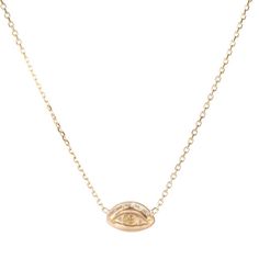 Sirciam 14k Rose Gold Alicia's Eye Necklace | Quadrum Gallery Eye Necklace, White Diamond