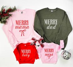 We are thrilled to introduce our new family matching sweatshirts! They're ideal for celebrating Christmas, family outings, going on family trips, or attending special holiday events. These sweatshirts are a fun and stylish way to coordinate with your family or add a playful touch to your next squad celebration. I T E M  D E S C R I P T I O N * Material: 50% Cotton  50% Polyester * Fit type: Our sweatshirts fit true to size. But if you're someone who likes to keep it casual and relaxed, we recomm Family Christmas Sweatshirts, Christmas Sweatshirt Ideas, Family Outings, Christmas Matching, Matching Sweatshirts, Sweat Shirts, Instagram Tags, Family Outing, P T