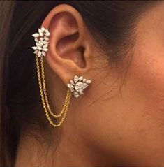 Helix Piercing Indian, Maatal Earrings Gold, Temple Jewellery Earrings, Gold Earrings Indian, Gold Jewelry Earrings, Diamond Jewelry Designs, Gold Jewellery Design Necklaces