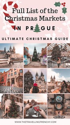 christmas markets in prague with text overlay that reads full list of the christmas markets in prague