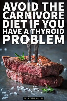 There are a lot of different diets that can help your thyroid but carnivore is not one of them. Proponents of the carnivore diet will tell you that it's the cure for every ailment because it reduces carbohydrate intake. And while it may be true that excessive carbohydrate consumption can cause problems, so can eating a diet of only meat. Learn more about how the carnivore diet may cause issues with thyroid function, sex hormones, sleep, and why most thyroid patients should avoid it. Thyroid Diet Recipes, Hashimotos Disease Diet, Thyroid Diet Plan, Sources Of Carbohydrates, The Carnivore Diet, Thyroid Issues, Different Diets