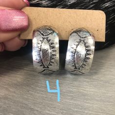 Aztec Dreamer Earrings Womens's 3/4 Hoop Earrings with etched accents 1/2 inch wide , light weight Your Choice Alloy metal Western Boho, Gold Hoops, Red White Blue, The Dreamers, Silver Earrings, Red And White, Hoop Earrings, My Style, Silver