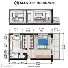 Master Suite Layout, Master Suite Floor Plan, Bedroom Layout Design, House Floor Design, House Layout Plans, Master Room, Bedroom Floor Plans, Home Building Design, Bathroom Layout