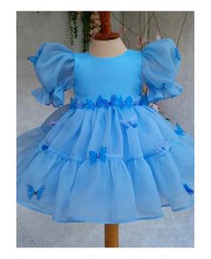 Get 10% off now! Buy super cute blue butterflies toddler girls party dress at cheap price online. Free stable shipping and pro custom service since 2009. Blue Green Wedding, Purple Flower Girl Dress, Cheap Flower Girl Dresses, Toddler Flower Girl Dresses, High Low Prom Dresses, Blue Butterflies, Purple Prom Dress, Flower Girl Dress Lace, Tea Length Wedding Dress