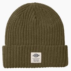 Fisherman beanies are a staple in every wardrobe. This cuffed style features a chunky rib knit to block out the cold and our woven Work Wear label. Casual Ribbed Beanie For Fall, Casual Chunky Knit Beanie For Fall, Fall Casual Chunky Knit Beanie, Casual Ribbed Beanie For Cold Weather, Casual Ribbed Hat For Streetwear, Casual Chunky Knit Beanie, Casual Ribbed Hats For Outdoor, Casual Chunky Knit Beanie For Outdoor, Casual Chunky Knit Hat For Cold Weather