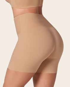 Short but sweet! This slip short is made of our super-soft compression fabric. The double-layered, high-rise waistband is designed to flatten your tummy and sculpt your waist. Single-layered fabric in the legs softly compresses your thighs and prevents chafing. Moisture-wicking fabric keeps you feeling fresh and dry no matter what. Slip Shorts, Layered Fabric, Leg Bands, Legging Sport, Dark Taupe, Compression Fabric, Everyday Bra, Compression Leggings, Swim Fashion