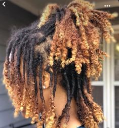 Curly Dreads, Blonde Dreadlocks, Dreads Styles, Goddess Locs, Dreadlock Hairstyles, Natural Hair Inspiration