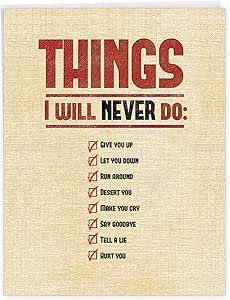 a poster with the words things i will never do