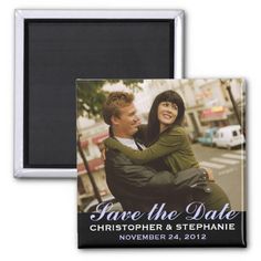 save the date magnet with photo on it