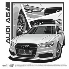 an advertisement for the audi car company