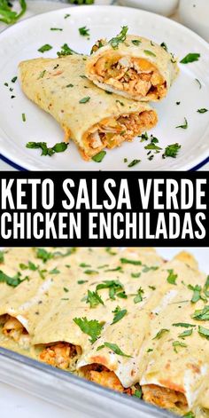 chicken enchiladas are an easy and healthy meal