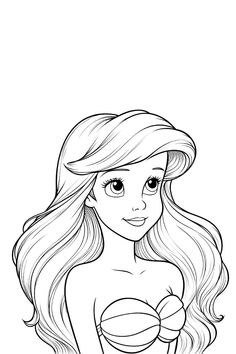 How To Draw Ariel, Disney Coloring Sheets Free Printables, Little Mermaid Drawing, The Little Mermaid Coloring Pages, Little Mermaid Coloring Pages, Disney Coloring Pages Printables, Free Disney Coloring Pages, Ariel Coloring Pages, Disney Coloring Sheets