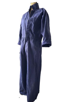 Amazing and perfectly soft workwear coveralls. USA made, but in French blue. Open sizing, see measurements in photos. Best fits small in men's or medium in women's, but not limited to if you are smaller! See photos for condition as item has wear consistent with age. All sales final. Vintage Coveralls, Comfy Fall Sweaters, French Workwear, Coverall Jumpsuit, Vintage Baby Clothes, Personalized Gifts For Her, French Blue, Gifts For Everyone, Mixing Prints