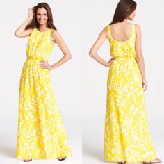 Ann Taylor Summer Scroll Print Maxi Dress New With Tag Size 4 Elastic Waistband Scoop Back Lined Material: 100% Polyester Please Contact Me With Any Questions. Casual Yellow Sleeveless Maxi Dress, Casual Yellow Halter Neck Maxi Dress, Yellow Sleeveless Floral Print Maxi Dress, Yellow Sleeveless Maxi Dress With Floral Print, Yellow Sleeveless Maxi Dress For Vacation, Yellow Sleeveless Maxi Dress For Day Out, Yellow Sleeveless Maxi Dress For Spring, Yellow Sleeveless Maxi Dress For Daytime, Summer Dress Patterns