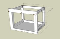 a drawing of the back side of a table with measurements for the top and bottom section