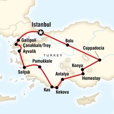 the route map for turkey and turkey