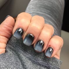 Nails Gray, Orange Ombre Nails, Gray Nail, Black Ombre Nails, Red Ombre Nails, Faded Nails, Purple Ombre Nails, Grey Nail Designs, Unghie Sfumate