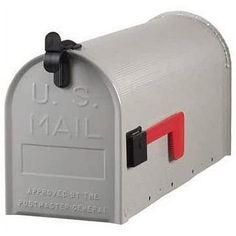 a mailbox with the letter t on it