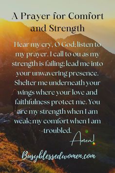 a prayer for comfort and strength