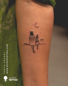 a woman with a tattoo on her leg